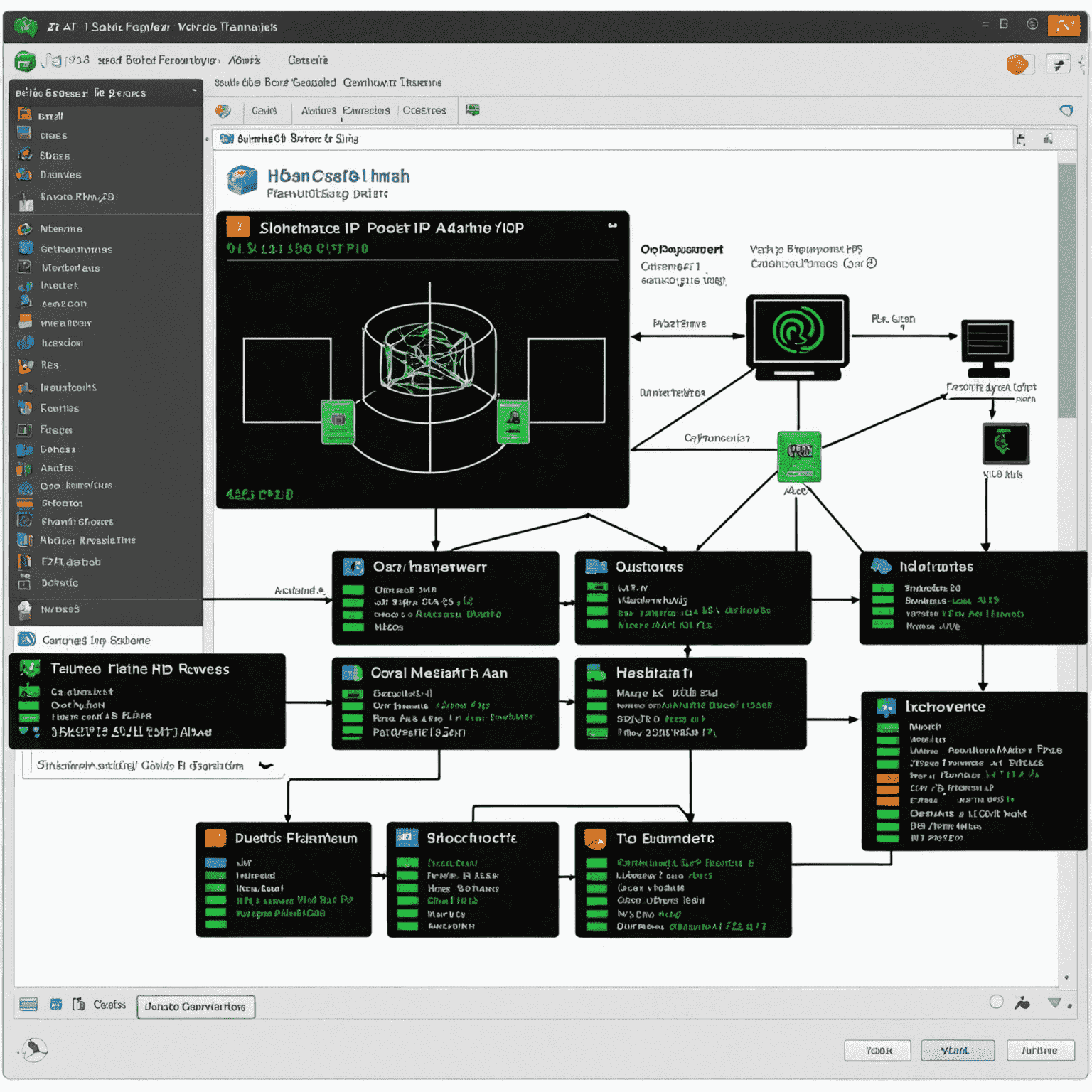Interface d'Advanced IP Scanner montrant un scan réseau en cours avec des adresses IP, noms d'hôtes et ports ouverts