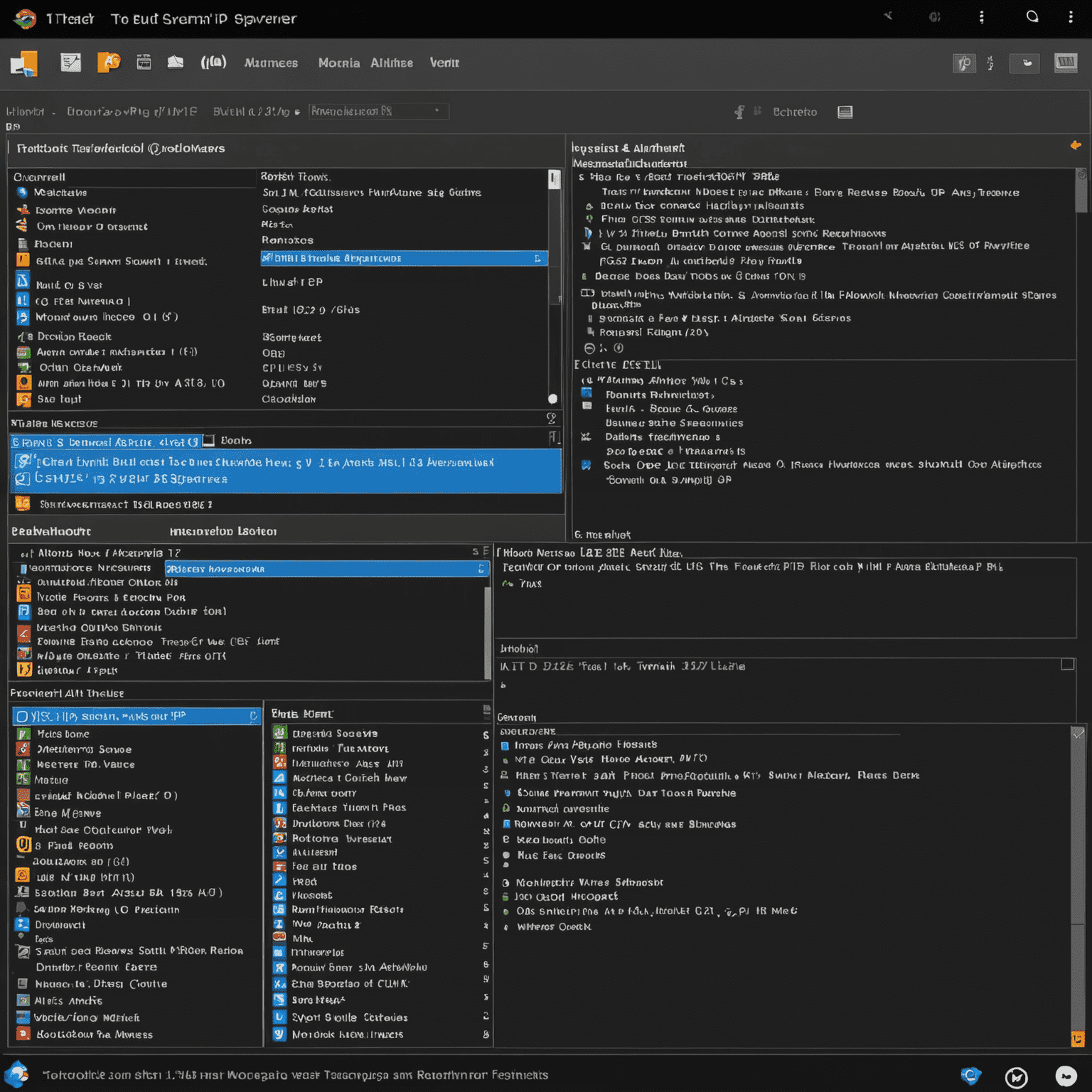 Capture d'écran montrant les outils intégrés d'Advanced IP Scanner, avec des options de ping, traceroute et accès à distance mises en évidence